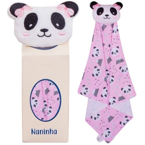 Naninha para Bebê Ursinho Panda Rosa