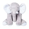 Almofada Elefante de Pelúcia Bebê Cinza com Branco 50cm