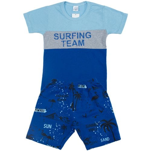 Conjunto Infantil Surfing Azul com Royal