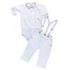 Conjunto de Bebê Batizado Camisa e Calça Branco