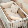 Kit Berço Tricot Cactos Palha 6 Peças