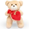 Urso de Pelúcia com Coração Caramelo 15cm