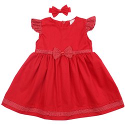 Vestido de Bebê Juju Vermelho 2 Peças