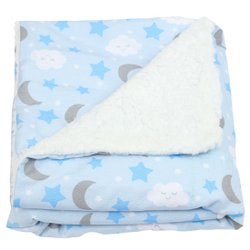 Manta de Bebê Sherpa Céu Azul