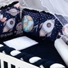 Kit Berço Almofadinhas Astronauta Marinho 12 Peças