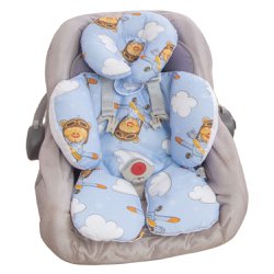 Apoio de Corpo para Carrinho e Bebê Conforto Urso Aviador Azul