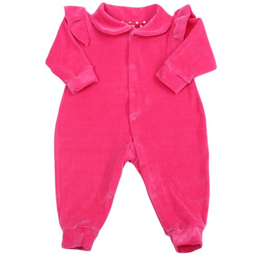 Macacão Longo de Bebê Babadinho Pink Plush