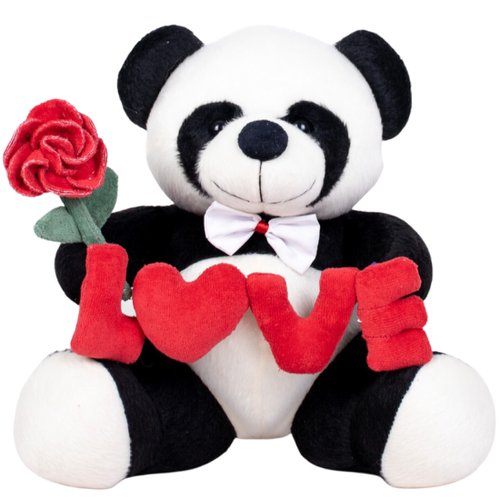 Urso Panda de Pelúcia Love 22cm