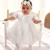Vestido Infantil Batizado Analu Branco 2 Peças