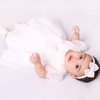 Vestido Infantil Batizado Analu Branco 2 Peças