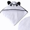 Toalha de Banho Baby Felpuda com Capuz Bordado Panda