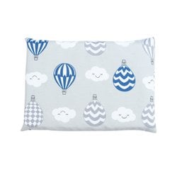 Travesseiro Antissufocante + Fronha Balão Cinza 100% Algodão