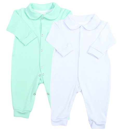 Kit Macacão Longo de Bebê Malha peças Essencial Enxovais