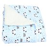 Manta de Bebê Sherpa Panda Azul