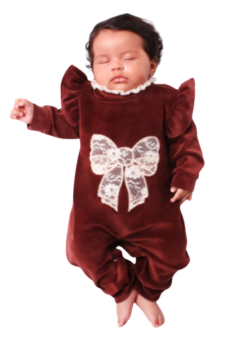 Macacão Longo de Bebê Lorelai Marrom Plush