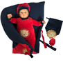 Saída de Maternidade Lion Vermelho Plush 5 Peças