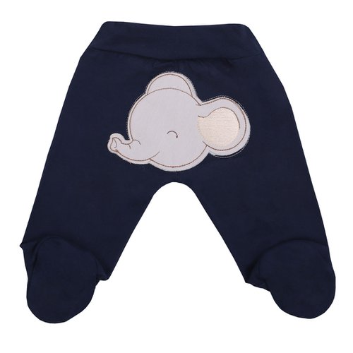 Mijão de Bebê Liso Elefantinho Azul Marinho