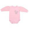 Body de Bebê Manga Longa Elefantinha Rosa