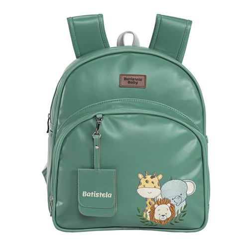 Mochila Maternidade Bordada Safari Verde
