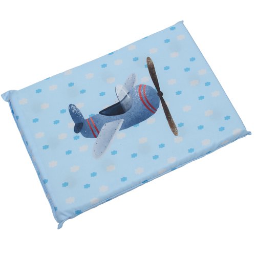 Travesseiro Antissufocante para Bebê Avião Azul