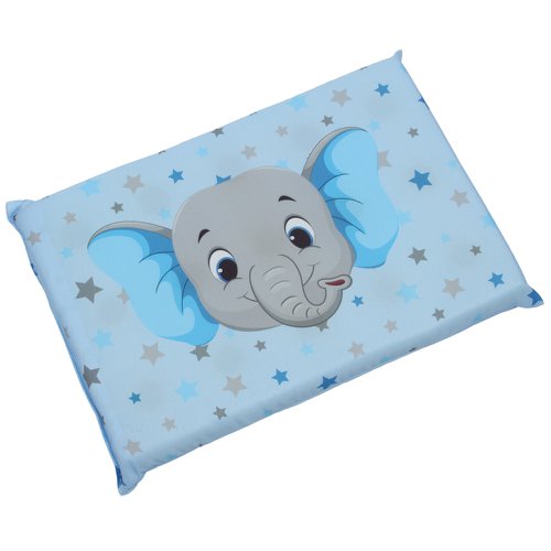 Travesseiro Antissufocante para Bebê Elefante Azul