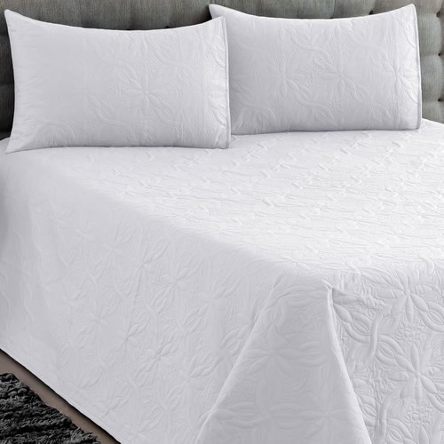 Cobre Leito Cama Queen Floral 3 Peças
