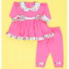 Conjunto de Bebê Lindinha Pink 2 Peças Vestido com Calça