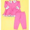 Conjunto de Bebê Lindinha Pink 2 Peças Vestido com Calça