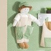 Porta Fraldas Boneco Leãozinho Verde - Bege Quarto de Bebê Menino