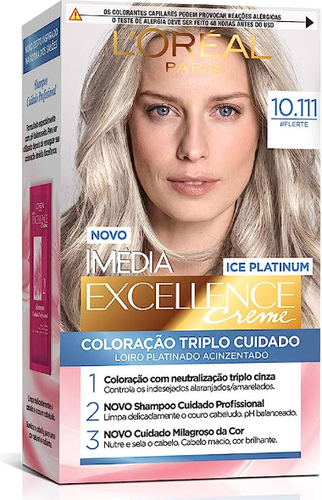 Tinta Platinum Acinzentado P/ Cabelo Loiro Platinado Lindo