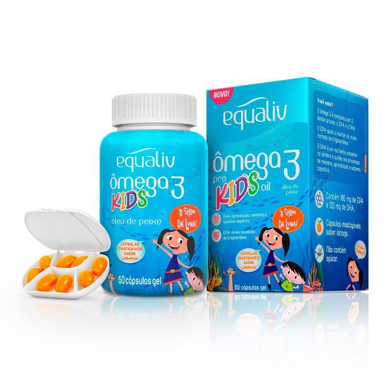 Equaliv Ômega 3 Kids 60 Cápsulas Gel Farmácias Heroos