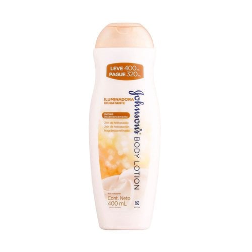 LOCAO HIDRATANTE JOHNSON BODY LOTION ILUMINADORA LEVE 400ML PG 320ML