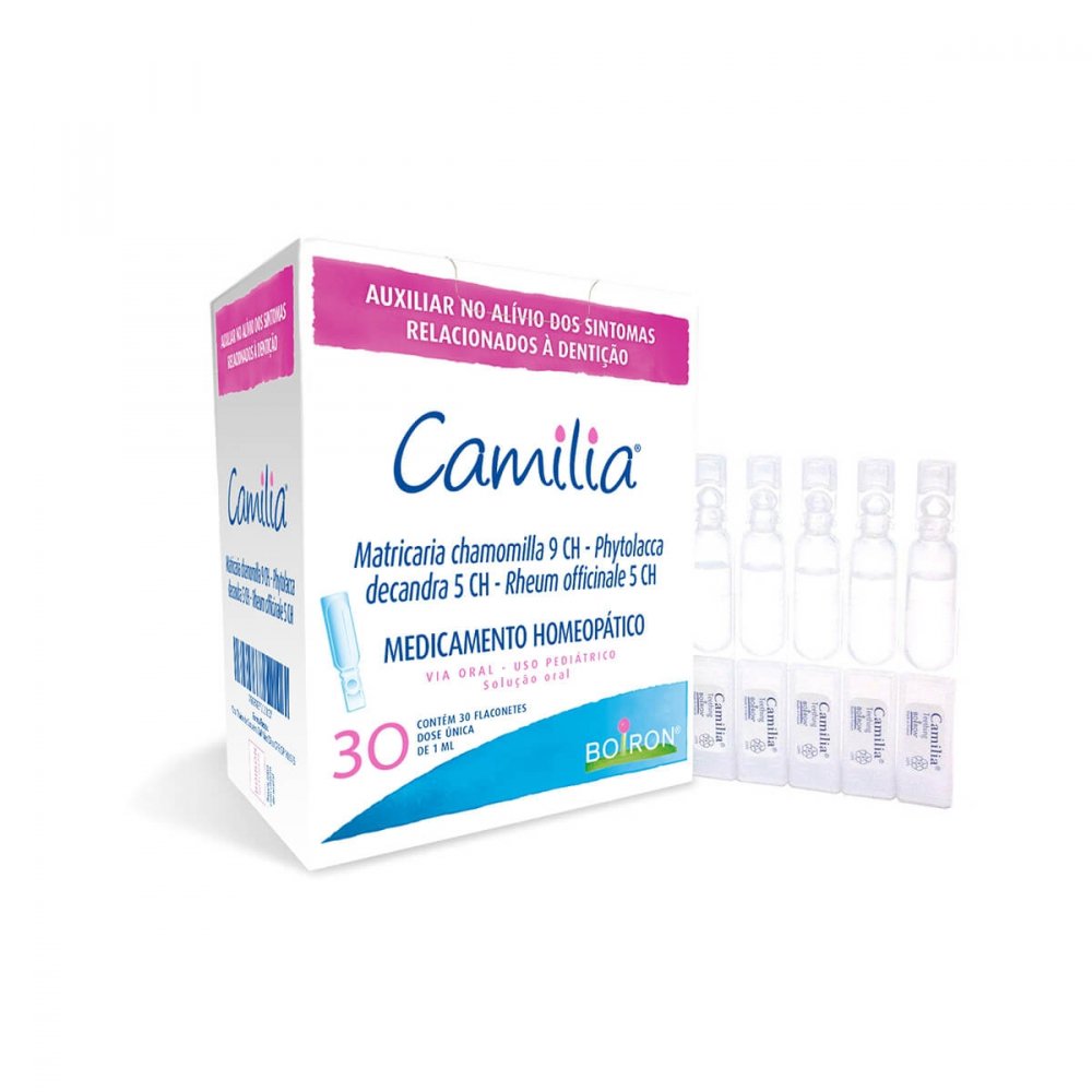 Camilia 3,333mg + 3,333mg + 3,333mg, 30 flaconetes com 1mL de solução ...