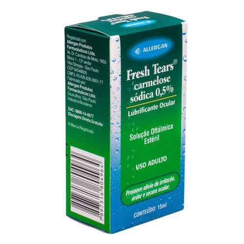 Fresh Tears 5mg mL caixa com 1 frasco gotejador com 15mL de