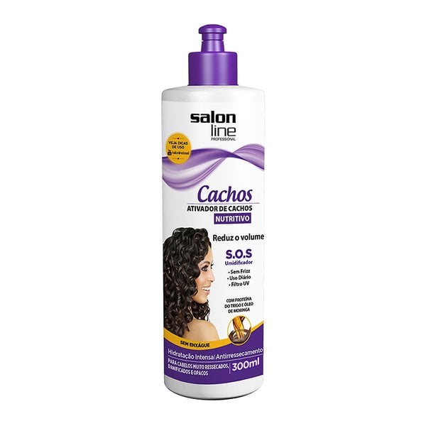 Ativador De Cachos S O S Cachos Nutritivo Salon Line 300ml Ativador De Cachos S O S Cachos Nutritivo Salon Line 300ml