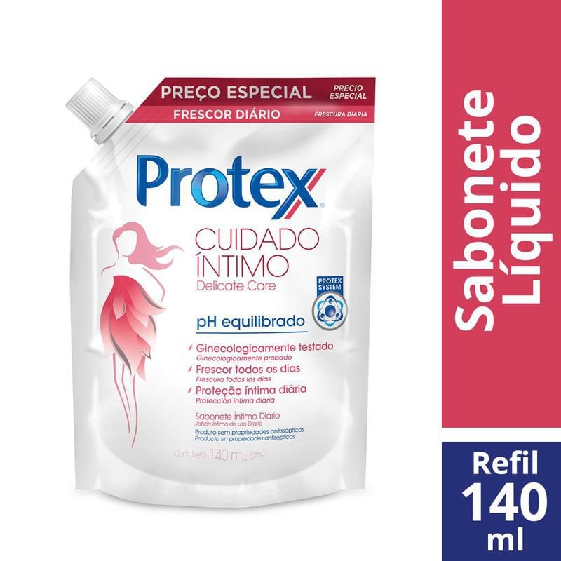 Sabonete Protex Cuidado Íntimo delicate care, refil, líquido, 140mL