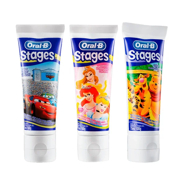 Creme Dental Infantil Oral-B Stages Disney, sortido com 100g