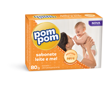 Sabonete Pom Pom Inf Leite E Mel 80Gr