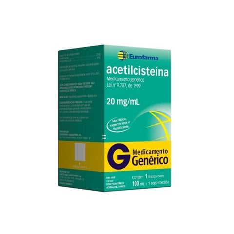 Acetilcisteína 20mg ml Xarope Infantil 120ml Eurofarma