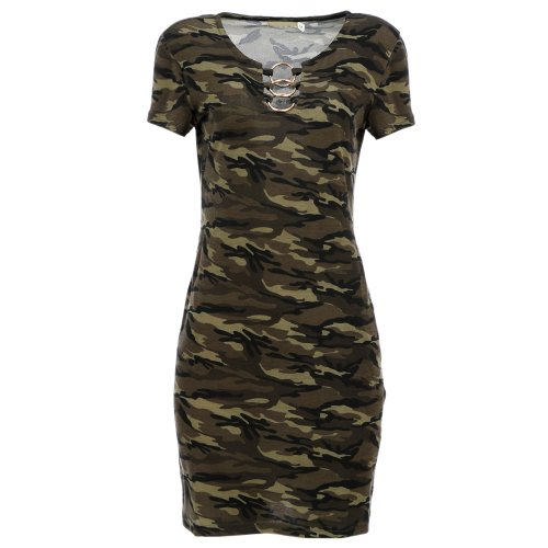 Vestido store tubinho camuflado
