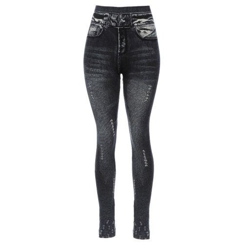 Calça legging imitação sale de jeans