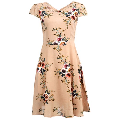 Vestido gola canoa rodado top
