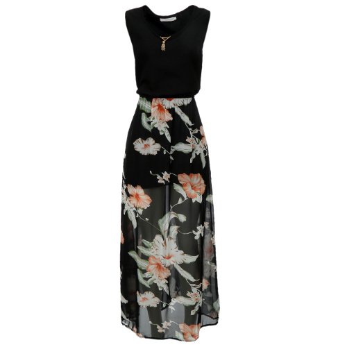 Vestido longo com forro hot sale curto