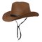 Chapéu De Cowboy Palha Com Cordão Ajustável