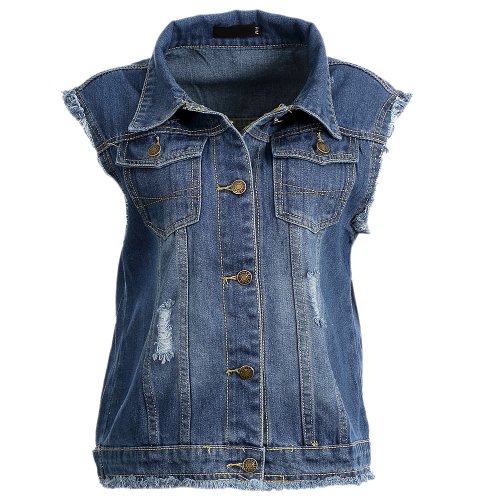 Colete hotsell jeans desfiado
