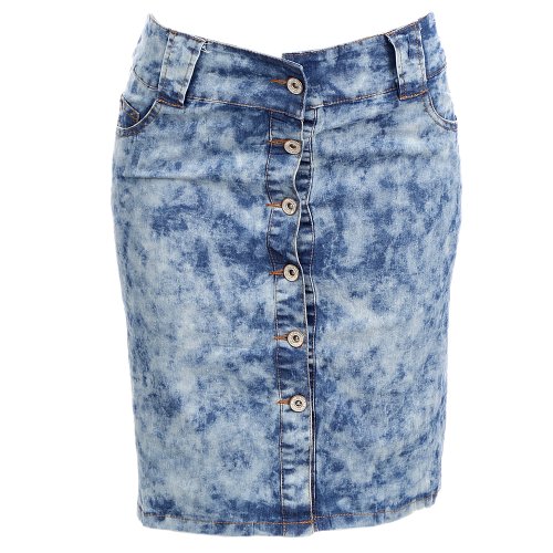 Saia hot sale jeans manchada