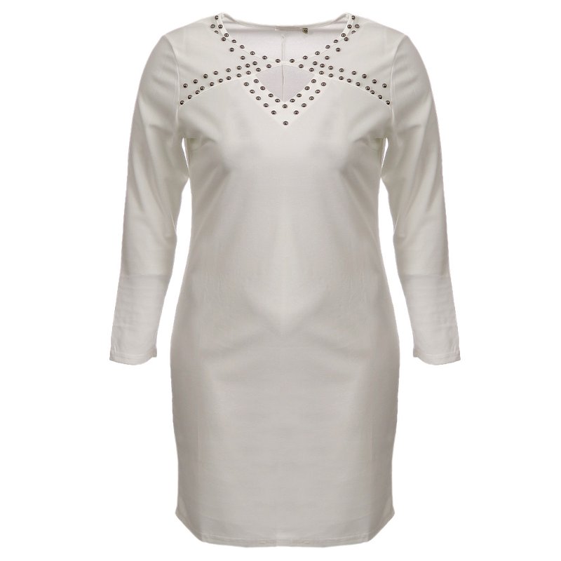 vestido gola choker canelado