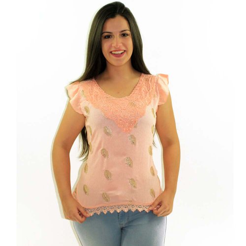 Blusa 2025 rosa pastel