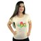 Blusa Camiseta Feminina Baby Look Estampa De Coruja Felpudo