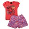 Conjunto Infantil Camiseta Estampada + Short Floral